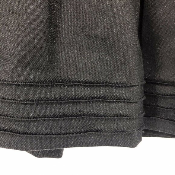 Valentino Roma Women's Size 42/6 Black Wool Blend Peplum Swing Skirt Metallic - Picture 3 of 10